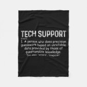 Tech Suprt Definition Tee Funny It Computer Nerd T Fleecedecke (Vorderseite)
