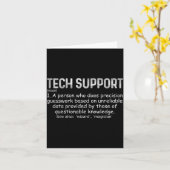Tech Suprt Definition Tee Funny It Computer Nerd T Karte (Gelbe Blume)