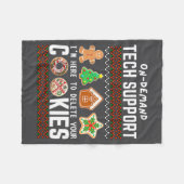 Tech Suprt Delete Cookies Funny Design Christmas P Fleecedecke (Vorderseite (Horizontal))