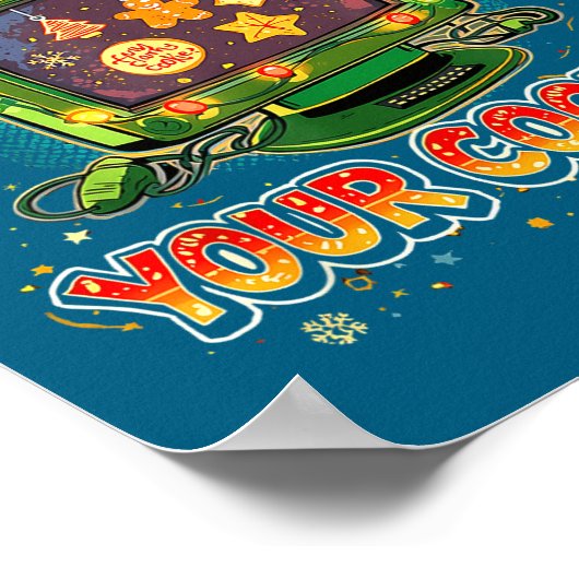 Tech Suprt Delete Your Cookies Christmas Meme  Poster (Ecke)