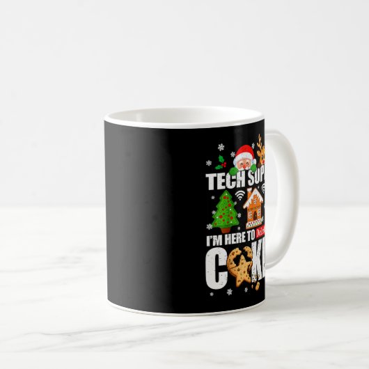 Tech Suprt Delete Your Cookies Men Ugly Christmas Kaffeetasse (VorderseiteRechts)