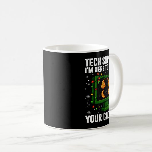Tech Suprt Delete Your Cookies Men Ugly Christmas  Kaffeetasse (VorderseiteRechts)
