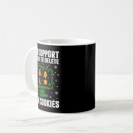Tech Suprt Delete Your Cookies Men Ugly Christmas  Kaffeetasse (Vorderseite Links)