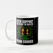 Tech Suprt Delete Your Cookies Men Ugly Christmas Kaffeetasse (Links)