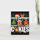 Tech Suprt Delete Your Cookies Men Ugly Christmas Karte (Vorderseite)