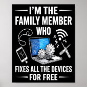 Tech Suprt Design For Men, Boys, Dad. Funny Meme  Poster (Vorne)