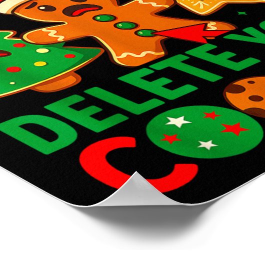 Tech Suprt Here To Delete Cookies Christmas Men Wo Poster (Ecke)