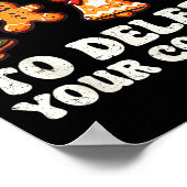 Tech Suprt Here To Delete Cookies Gingerbread Teac Poster (Ecke)