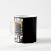 Tech Suprt Humor I Cat Engineer Computer It Guy Kaffeetasse (Vorderseite Links)