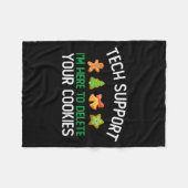 Tech Suprt I'm Here To Delete Your Cookies Christm Fleecedecke (Vorderseite (Horizontal))