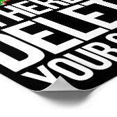 Tech Suprt I'm Here To Delete Your Cookies Men Fun Poster (Ecke)