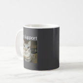 Tech Suprt Silly Staring Cat Meme Gen Alpha Humor Kaffeetasse (Vorderseite Links)