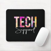 Tech Suprt Tie Dye Back To School Women Appreciati Mousepad (Mit Mouse)