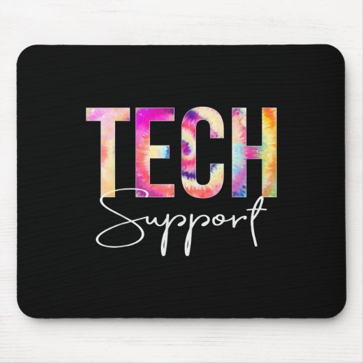 Tech Suprt Tie Dye Back To School Women Appreciati Mousepad (Vorne)