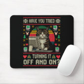 Tech Suprts Cat Engineer Computer Ugly Christmas S Mousepad (Mit Mouse)