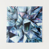 Tech tech triangle crystal background. wandteppich (Vorderseite (Horizontal))