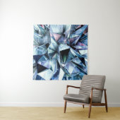 Tech tech triangle crystal background. wandteppich (Beispiel (Horizontal))