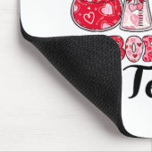 Tech Test Tube Leopard Herz Valentinstag Mousepad (Ecke)