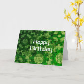 Tech Themed Geburtstagskarte Karte (Gelbe Blume)