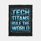 Tech Titans Rule Funny Big Technology Satire Wer G Fleecedecke (Vorderseite)
