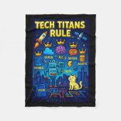 Tech Titans Rule Funny Big Technology Satire Wer G Fleecedecke (Vorderseite)