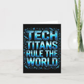 Tech Titans Rule Funny Big Technology Satire Wer G Karte (Vorderseite)