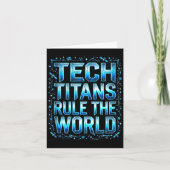 Tech Titans Rule Funny Big Technology Satire Wer G Karte (Vorderseite)