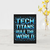 Tech Titans Rule Funny Big Technology Satire Wer G Karte (Gelbe Blume)