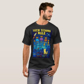 Tech Titans Rule Funny Big Technology Satire Wer G T-Shirt (Vorne ganz)