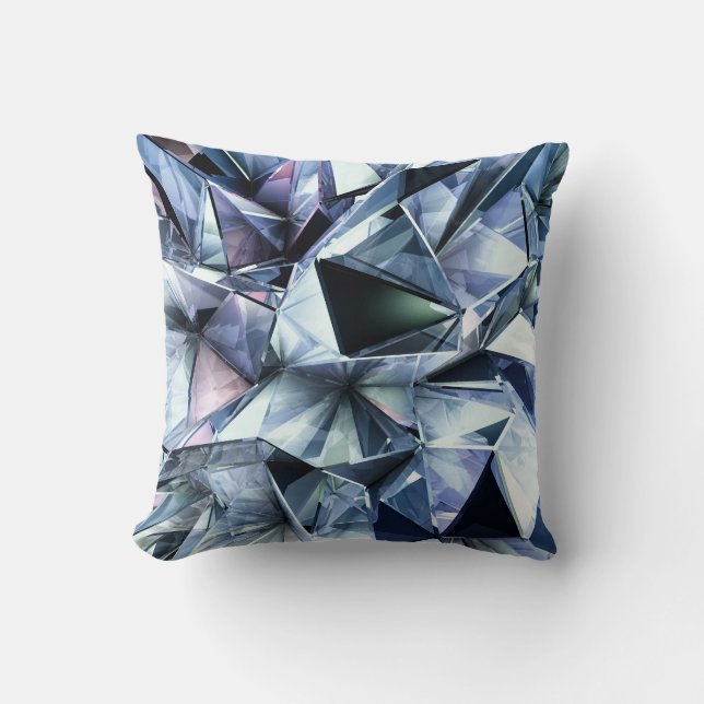 Tech Triangle Crystal: 3D-Hintergrund Kissen (Vorderseite)