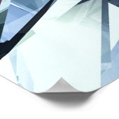 Tech Triangle Crystal: 3D-Hintergrund Poster (Ecke)
