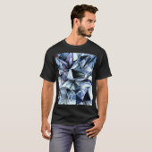 Tech Triangle Crystal: 3D-Hintergrund T-Shirt (Vorne ganz)