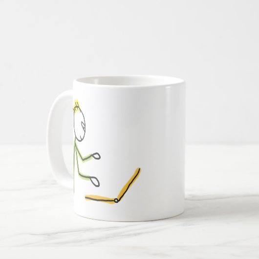 Tech-Typ Stickman Kaffeetasse (Vorderseite Links)