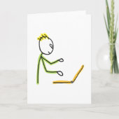 Tech-Typ Stickman Karte (Vorderseite)