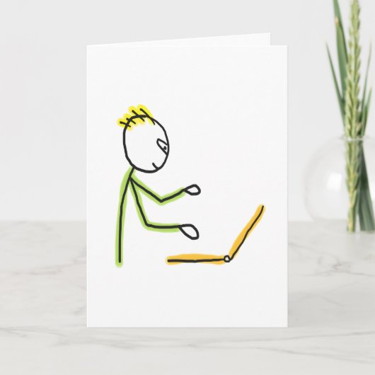 Tech-Typ Stickman Karte (Vorderseite)