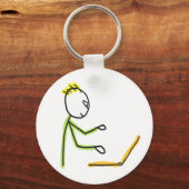 Tech-Typ Stickman Schlüsselanhänger (Vorderseite)