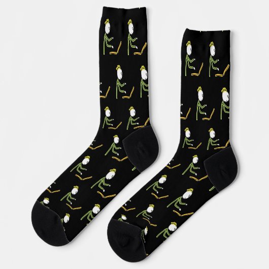 Tech-Typ Stickman Socken (Linkes Detail)