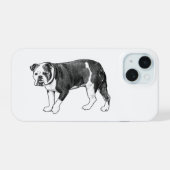 Tech-Wächter, Bulldog Dot Case iPhone 15 Hülle (Rückseite (Horizontal))