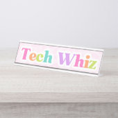 Tech Whiz Desk Plate Schreibtischnamensplakette (Vorderseite )