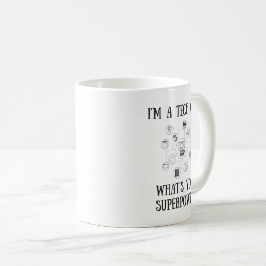 Techgeek-Supermacht-Tasse - Computer-Nerd Kaffeetasse (VorderseiteRechts)