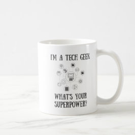 Techgeek-Supermacht-Tasse - Computer-Nerd Kaffeetasse