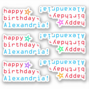 Techie "alles Gute zum Geburtstag" + Aufkleber