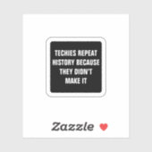 Techie-bashing Laptop Sticker (Blatt)