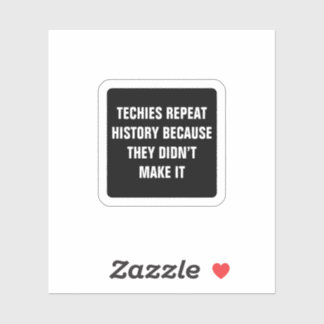 Techie-bashing Laptop Sticker