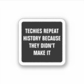 Techie-bashing Laptop Sticker (Vorderseite)