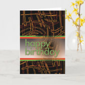 Techie Birthday Card Karte (Gelbe Blume)