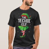 Techie Elf Christmas Girls Women Elf Squad Xmas Fa T-Shirt (Vorderseite)