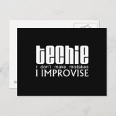 Techie Improvise Postkarte (Vorne/Hinten)