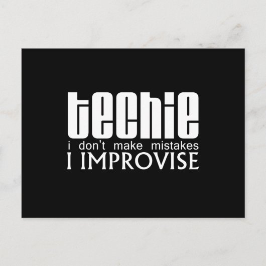 Techie Improvise Postkarte (Vorderseite)