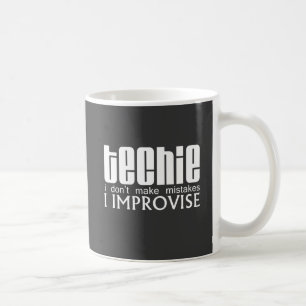Techie improvisieren kaffeetasse